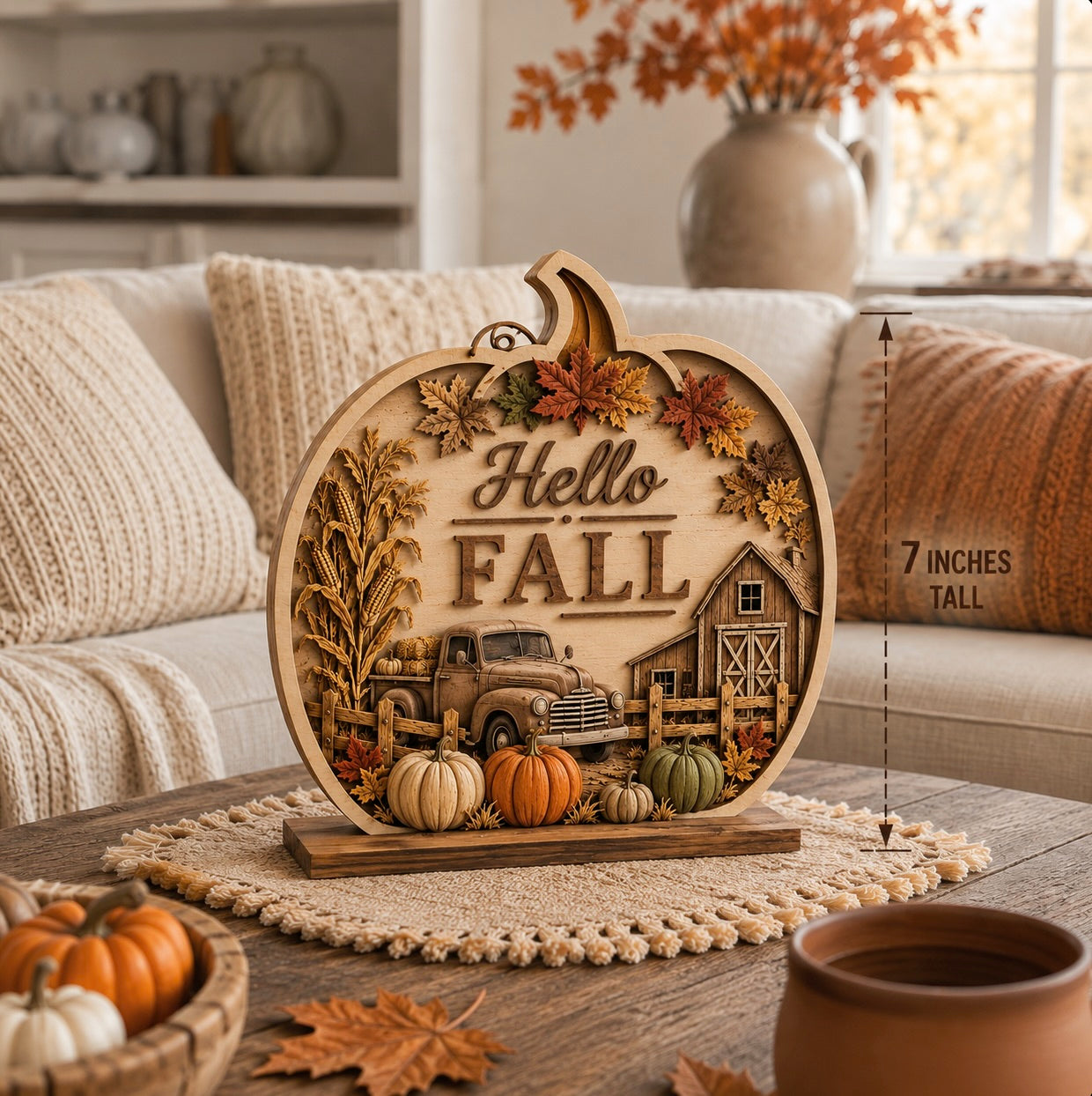 Hello Fall Pumpkin